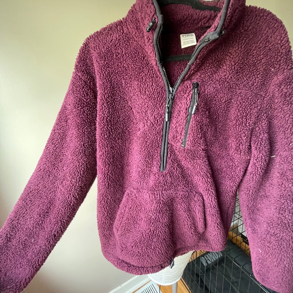 PINK Burgundy Sherpa
